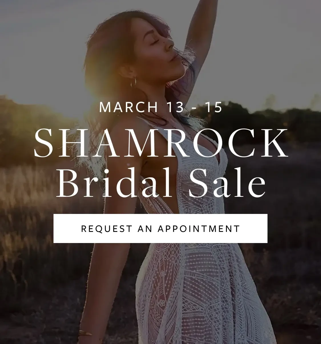 Shamrock Bridal Sale event mobile banner